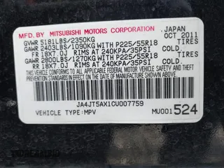 2012 Mitsubishi Outlander GT z VIN JA4JT5AX1CU007759, wystawiony jako IAAI lot #41108863 z przebiegiem 144 391 mil mil oraz . Historia ofert i sprzedaży dostępna na DreamBid. Obrazek 9.