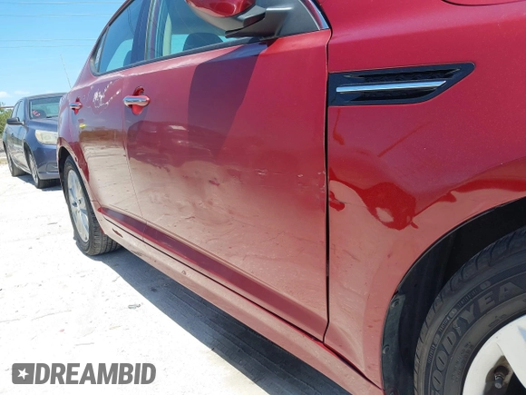 2014 Kia Optima LX with VIN 5XXGM4A75EG329546, listed as a IAAI auction lot 42159226 with 200,963 mi miles. Bid and sale history available at carsss.com. Image 6.