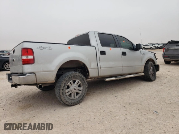 2008 Ford F-150 XL with VIN 1FTRW14W18KD46164, listed as a Copart auction lot 44452185 with 232,787 mi miles and Salvage Title. Bid and sale history available at carsss.com. Image 3.