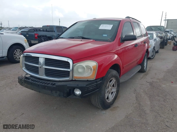 2004 Dodge Durango SLT with VIN 1D4HD48D54F175355, listed as a IAAI auction lot 41929379 with 257,620 mi miles. Bid and sale history available at carsss.com. Image 2.