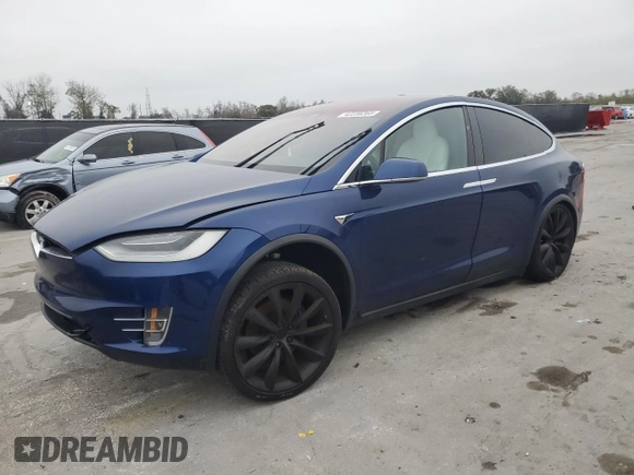2020 Tesla Model X Long Range with VIN 5YJXCBE2XLF250234, listed as a Copart auction lot 42236365 with 63,401 mi miles and Non Repairable. Bid and sale history available at carsss.com. Image 1.