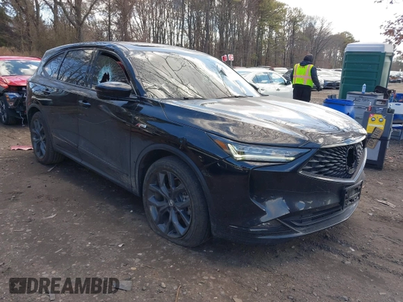 2024 Acura MDX w/A-Spec Package with VIN 5J8YE1H09RL010800, listed as a IAAI auction lot 41721806 with 25,525 mi miles and . Bid and sale history available at DreamBid. Image 1.