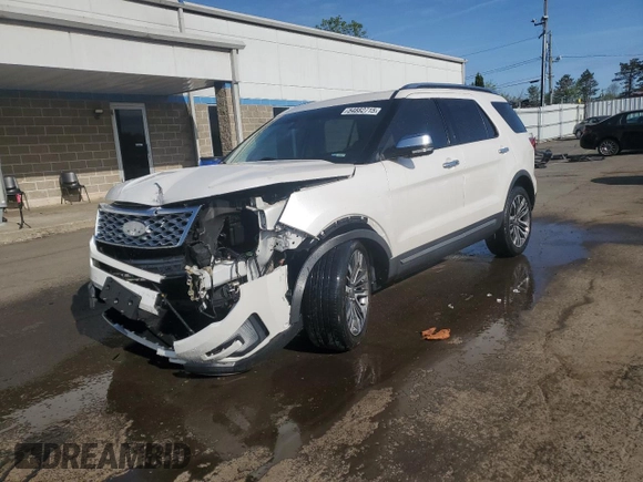 2016 Ford Explorer Platinum with VIN 1FM5K8HT8GGB25290, listed as a Copart auction lot 54882715 with 104,299 mi miles and Salvage Title. Bid and sale history available at DreamBid. Image 1.