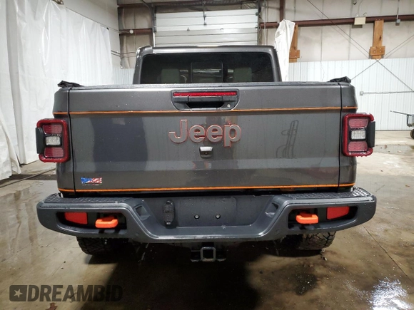 2023 Jeep Gladiator Mojave with VIN 1C6JJTEG4PL575386, listed as a Copart auction lot 45464735 with 17,572 mi miles and Salvage title. Bid and sale history available at DreamBid. Image 6.