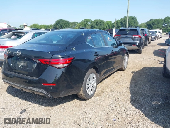 2025 Nissan Sentra S with VIN 3N1AB8BV7SY294790, listed as a IAAI auction lot 42218729 with 4,976 mi miles and . Bid and sale history available at DreamBid. Image 4.