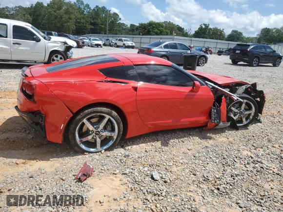 2014 Chevrolet Corvette 1LT with VIN 1G1YB2D71E5134308, listed as a Copart auction lot 59693705 with 72,822 mi miles and Salvage title. Bid and sale history available at DreamBid. Image 3.