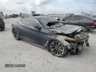2021 Infiniti Q60 Luxe with VIN JN1EV7KL1MM470496, listed as a Copart auction lot 78464434 with Not provided miles and Salvage title. Bid and sale history available at DreamBid. Image 4.