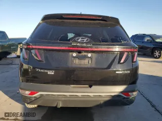 2022 Hyundai Tucson Hybrid Blue with VIN KM8JBCA13NU025820, listed as a Copart auction lot 48681075 with 0 mi miles and Salvage Title. Bid and sale history available at carsss.com. Image 6.