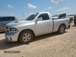 2014 Ram 1500 R/T with VIN 3C6JR6CT3EG105239, listed as a Copart auction lot 59108885 with 76,665 mi miles and Salvage title. Bid and sale history available at DreamBid. Image 1.