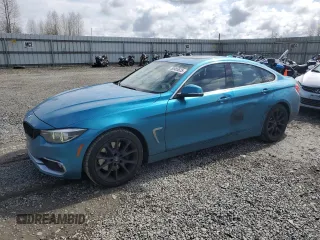 2018 BMW 4 Series 430i with VIN WBA4J1C57JBM10406, listed as a Copart auction lot 50985625 with 120,159 mi miles and Salvage Title. Bid and sale history available at carsss.com. Image 1.