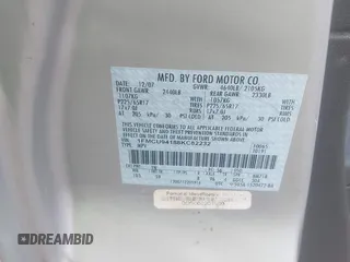 2008 Ford Escape Limited with VIN 1FMCU94188KC82232, listed as a IAAI auction lot 42489478 with 118,460 mi miles and . Bid and sale history available at DreamBid. Image 9.