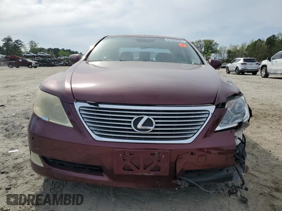 2008 Lexus LS 460 with VIN JTHBL46F285079509, listed as a Copart auction lot 52600035 with 208,811 mi miles and Clean Title. Bid and sale history available at carsss.com. Image 5.