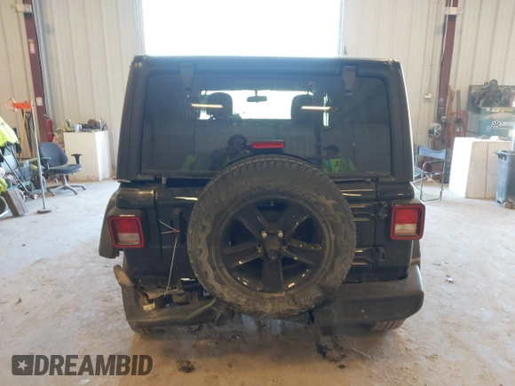 2021 Jeep Wrangler Unlimited Sport S with VIN 1C4HJXDG8MW578205, listed as a IAAI auction lot 42040105 with 46,537 mi miles and . Bid and sale history available at DreamBid. Image 6.