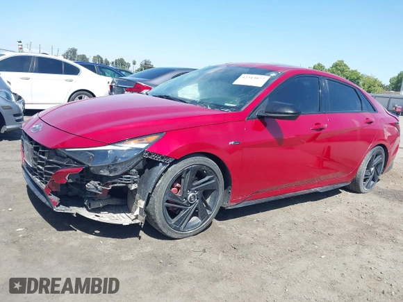 2021 Hyundai Elantra N Line z VIN KMHLR4AF7MU147407, wystawiony jako IAAI lot #42313077 z przebiegiem 124 298 mil mil oraz . Historia ofert i sprzedaży dostępna na DreamBid. Obrazek 14.