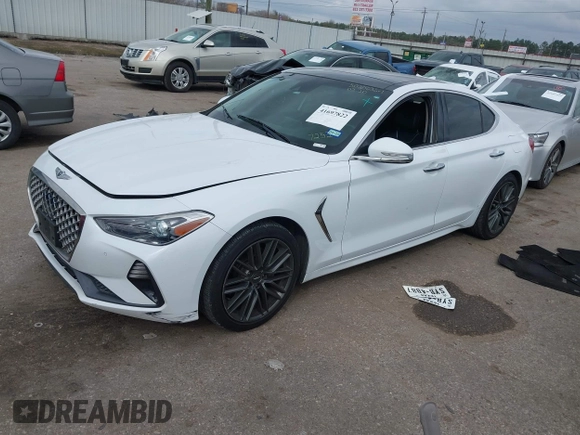 2019 Genesis G70 Advanced with VIN KMTG34LA8KU027252, listed as a IAAI auction lot 41697822 with 130,086 mi miles and . Bid and sale history available at DreamBid. Image 2.