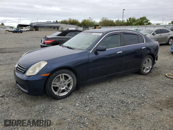 2005 Infiniti G35 Sedan with VIN JNKCV51E95M205580, listed as a Copart auction lot 51967025 with 168,527 mi miles and Salvage Title. Bid and sale history available at carsss.com. Image 1.