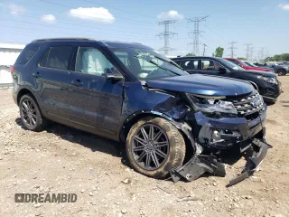 2017 Ford Explorer XLT with VIN 1FM5K8D85HGC03768, listed as a Copart auction lot 61858975 with 96,909 mi miles and Salvage title. Bid and sale history available at DreamBid. Image 4.
