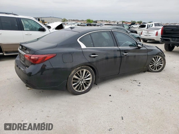 2023 Infiniti Q50 Luxe with VIN JN1EV7BP5PM511106, listed as a Copart auction lot 51761665 with Not Provided miles and Salvage Title. Bid and sale history available at DreamBid. Image 3.