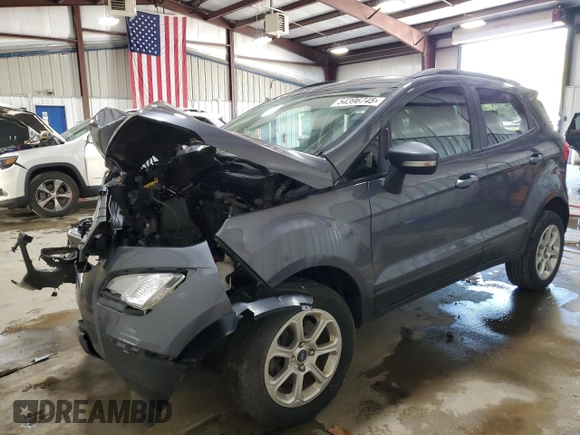 2019 Ford EcoSport SE with VIN MAJ6S3GL6KC277863, listed as a Copart auction lot 54396745 with 67,876 mi miles and Salvage Title. Bid and sale history available at carsss.com. Image 1.