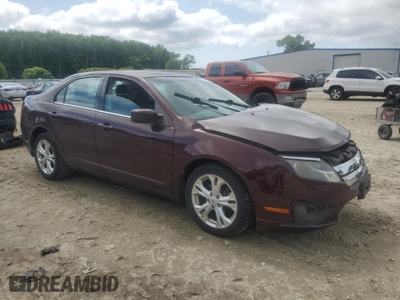 2012 Ford Fusion SE with VIN 3FAHP0HA1CR353479, listed as a Copart auction lot 59677935 with 27,727 mi miles and Salvage title. Bid and sale history available at DreamBid. Image 4.