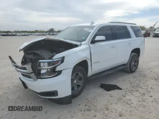 2018 Chevrolet Tahoe LS with VIN 1GNSCAEC8JR351011, listed as a Copart auction lot 49420825 with 83,322 mi miles and Salvage title. Bid and sale history available at DreamBid. Image 1.