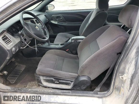 2006 Chevrolet Monte Carlo LT 3.5L with VIN 2G1WM15K269183021, listed as a Copart auction lot 50170575 with 218,426 mi miles and Salvage title. Bid and sale history available at DreamBid. Image 7.