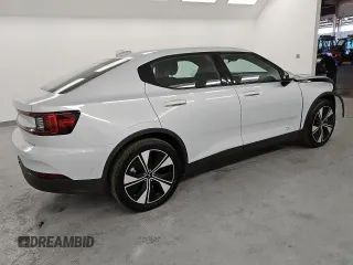 2023 Polestar 2 with VIN YSMED3KA3PL145838, listed as a Copart auction lot 80521434 with 28,384 mi miles and Salvage Title. Bid and sale history available at carsss.com. Image 3.