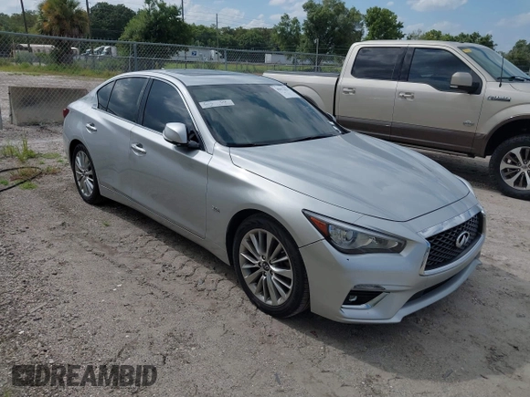 2020 Infiniti Q50 Pure with VIN JN1EV7AP7LM206248, listed as a IAAI auction lot 39653412 with 103,378 mi miles and . Bid and sale history available at carsss.com. Image 1.