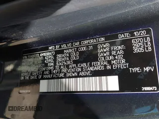 2021 Volvo XC90 Inscription Expression с VIN YV4BR00L4M1698473, выставлен на аукционе IAAI как лот 42387855 с пробегом 39 071 миль миль и . История ставок и продаж доступна на DreamBid. Изображение 9.