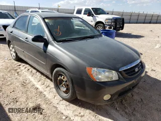 2004 Kia Spectra LX with VIN KNAFE122145052033, listed as a Copart auction lot 47457493 with 148,663 mi miles and Clean Title. Bid and sale history available at carsss.com. Image 1.