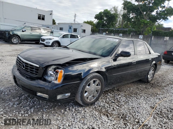 2002 Cadillac DeVille DTS with VIN 1G6KF57962U233811, listed as a Copart auction lot 80435034 with 62,005 mi miles and Salvage Title. Bid and sale history available at carsss.com. Image 1.