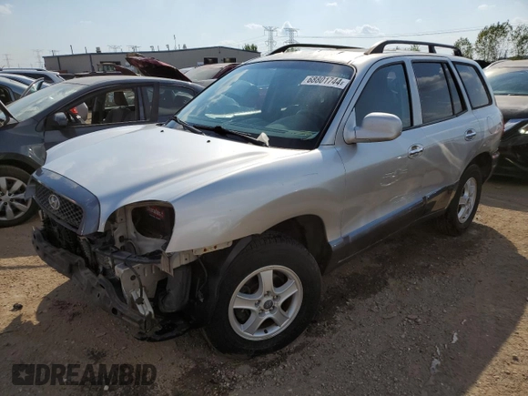 2003 Hyundai Santa Fe GLS with VIN KM8SC73D13U392972, listed as a Copart auction lot 68801744 with 153,941 mi miles and Salvage Title. Bid and sale history available at carsss.com. Image 1.