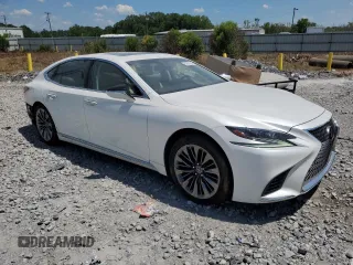 2020 Lexus LS 500 with VIN JTHD51FF1L5012023, listed as a Copart auction lot 61991634 with 128,757 mi miles and Salvage title. Bid and sale history available at DreamBid. Image 4.