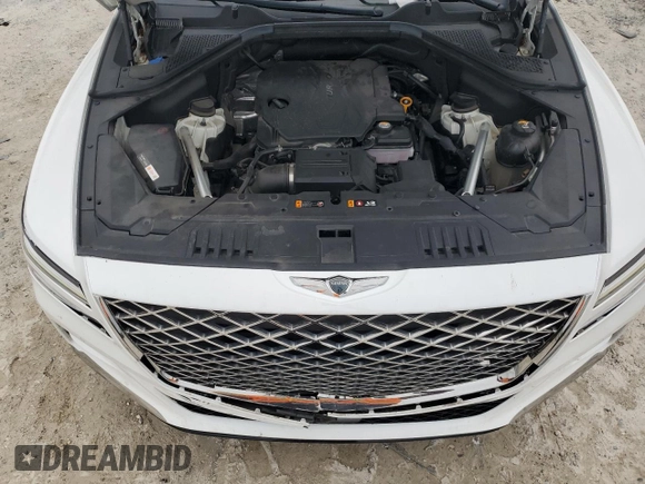2022 Genesis GV80 with VIN KMUHB4SB6NU097950, listed as a Copart auction lot 70235364 with 63,062 mi miles and Salvage Title. Bid and sale history available at DreamBid. Image 13.