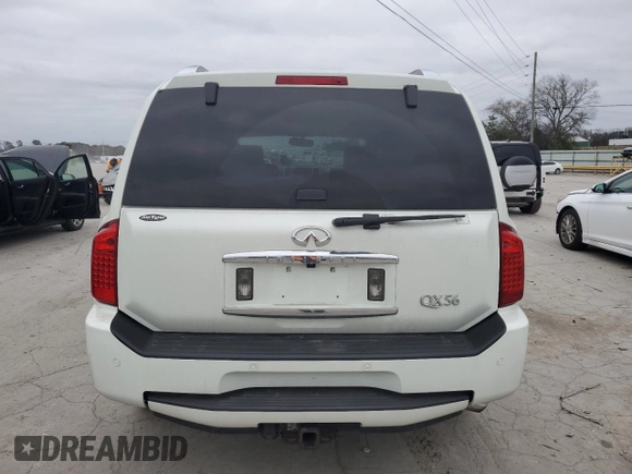 2008 Infiniti QX56 with VIN 5N3AA08C88N911596, listed as a Copart auction lot 81127204 with 82,758 mi miles and Salvage Title. Bid and sale history available at carsss.com. Image 6.