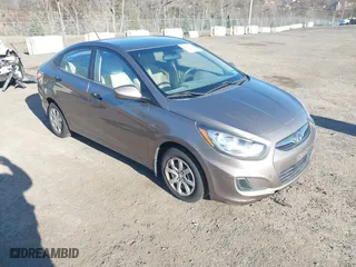 2012 Hyundai Accent GLS with VIN KMHCT4AE3CU114931, listed as a IAAI auction lot 41751304 with 166,831 mi miles. Bid and sale history available at carsss.com. Image 1.