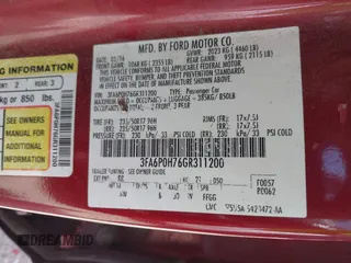 2016 Ford Fusion SE with VIN 3FA6P0H76GR311200, listed as a IAAI auction lot 42161119 with 245,066 mi miles and . Bid and sale history available at DreamBid. Image 9.