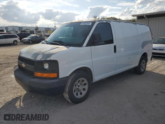 2012 Chevrolet Express Cargo with VIN 1GCSGAFX8C1100764, listed as a Copart auction lot 44262355 with 192,761 mi miles and Clean title. Bid and sale history available at DreamBid. Image 1.