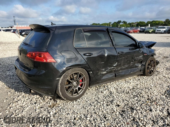 2017 Volkswagen Golf GTI Autobahn with VIN 3VW547AU7HM076275, listed as a Copart auction lot 66288124 with 94,669 mi miles and Salvage Title. Bid and sale history available at carsss.com. Image 3.