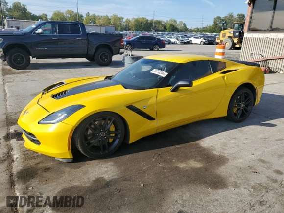 2015 Chevrolet Corvette Z51 1LT with VIN 1G1YH2D73F5000044, listed as a Copart auction lot 70773344 with 52,152 mi miles and Salvage Title. Bid and sale history available at carsss.com. Image 1.