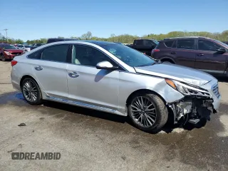 2015 Hyundai Sonata Limited with VIN 5NPE34AF8FH031788, listed as a Copart auction lot 54915995 with 91,722 mi miles and Salvage Title. Bid and sale history available at DreamBid. Image 4.