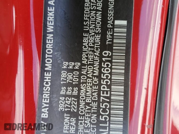 2014 BMW Z4 sDrive28i with VIN WBALL5C57EP556519, listed as a Copart auction lot 88090055 with 124,767 mi miles and Salvage Title. Bid and sale history available at carsss.com. Image 12.