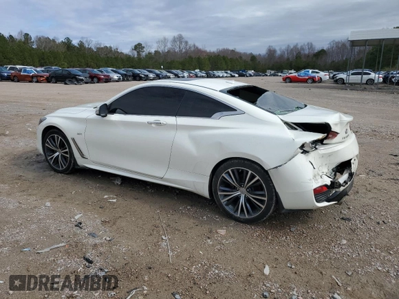 2017 Infiniti Q60 Premium with VIN JN1CV7EK5HM110860, listed as a Copart auction lot 47851095 with 93,742 mi miles and Salvage title. Bid and sale history available at DreamBid. Image 2.