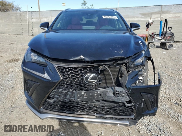 2021 Lexus NX 300 F Sport with VIN JTJSARBZ6M2198757, listed as a Copart auction lot 48591825 with 61,998 mi miles and Salvage title. Bid and sale history available at DreamBid. Image 5.