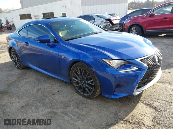 2015 Lexus RC 350 F Sport with VIN JTHHE5BC0F5008649, listed as a IAAI auction lot 41591221 with 119,794 mi miles and . Bid and sale history available at DreamBid. Image 1.