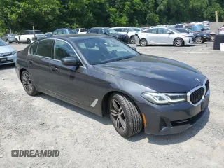 2021 BMW 5 Series 530i xDrive with VIN WBA13BJ01MWW93568, listed as a Copart auction lot 61368935 with 107,638 mi miles and Salvage title. Bid and sale history available at DreamBid. Image 4.