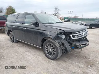 2021 Ford Expedition Max Limited with VIN 1FMJK1KT8MEA39760, listed as a IAAI auction lot 41699513 with 125,894 mi miles and . Bid and sale history available at DreamBid. Image 1.