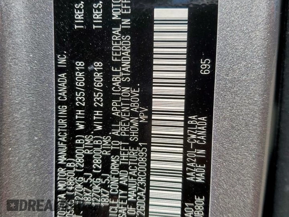 2024 Lexus NX 250 Premium z VIN 2T2GDCAZ3RC008951, wystawiony jako Copart lot #56560605 z przebiegiem 21 553 mil mil oraz Szkoda całkowita • Salvage title. Historia ofert i sprzedaży dostępna na DreamBid. Obrazek 13.