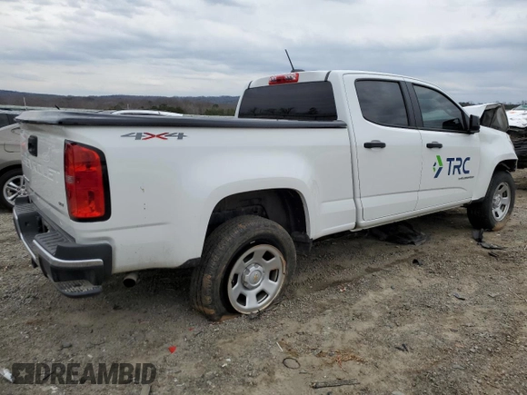2021 Chevrolet Colorado 4WD Work Truck with VIN 1GCGTBEN5M1234902, listed as a Copart auction lot 44819885 with 58,132 mi miles and Salvage title. Bid and sale history available at DreamBid. Image 3.