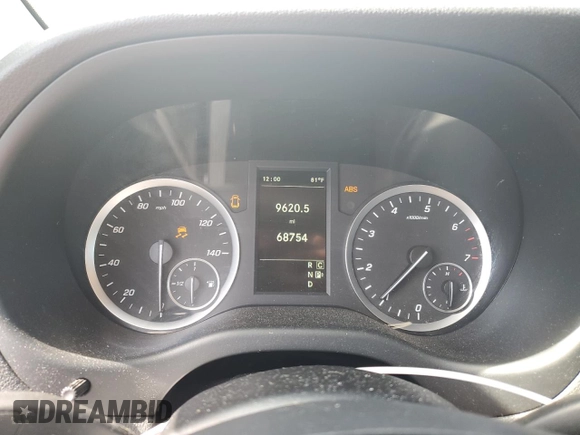 2020 Mercedes-Benz Metris Cargo with VIN WD3PG2EAXL3640351, listed as a Copart auction lot 69067574 with 68,754 mi miles and Salvage Title. Bid and sale history available at carsss.com. Image 9.